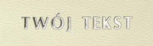 Srebrzenie - czcionka Prosta