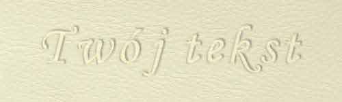 Tłoczenie - czcionka Mono Cursive