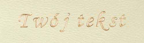 Złocenie - czcionka Mono Cursive