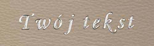 Srebrzenie - czcionka Mono Cursive