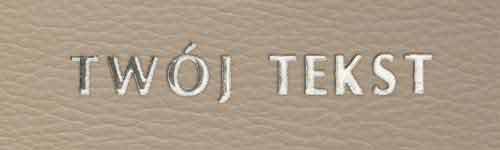 Srebrzenie - czcionka Prosta