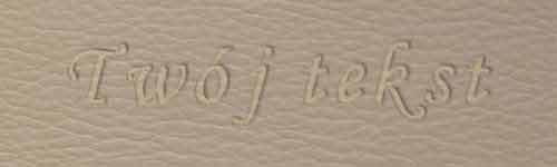 Tłoczenie - czcionka Mono Cursive