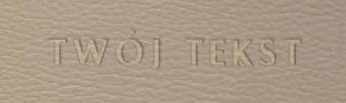 Tłoczenie - czcionka Prosta