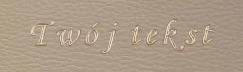 Złocenie - czcionka Mono Cursive