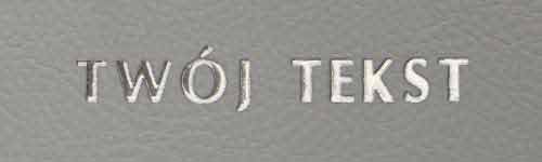 Srebrzenie - czcionka Prosta