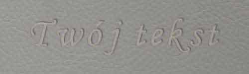 Tłoczenie - czcionka Mono Cursive