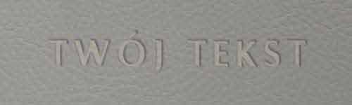 Tłoczenie - czcionka Prosta