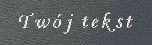 Srebrzenie - czcionka Mono Cursive