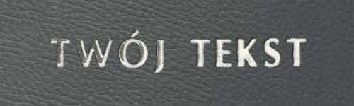 Srebrzenie - czcionka Prosta