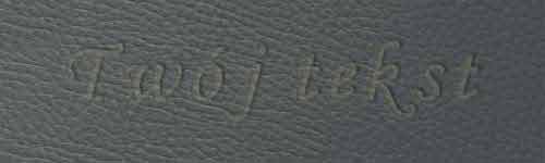 Tłoczenie - czcionka Mono Cursive