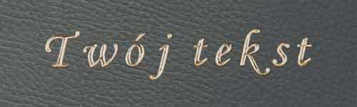 Złocenie - czcionka Mono Cursive