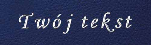 Srebrzenie - czcionka Mono Cursive