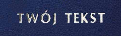 Srebrzenie - czcionka Prosta