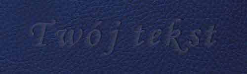 Tłoczenie - czcionka Mono Cursive