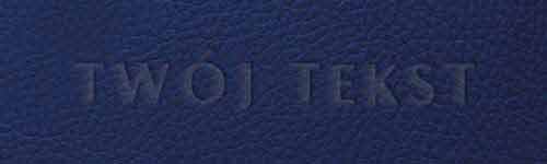 Tłoczenie - czcionka Prosta