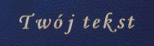 Złocenie - czcionka Mono Cursive