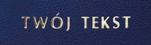 Złocenie - czcionka Prosta