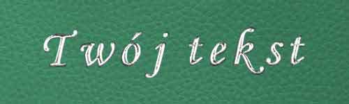 Srebrzenie - czcionka Mono Cursive