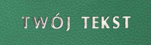 Srebrzenie - czcionka Prosta