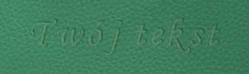 Tłoczenie - czcionka Mono Cursive