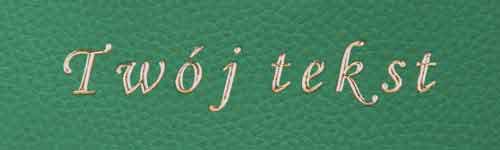 Złocenie - czcionka Mono Cursive