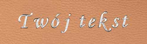 Srebrzenie - czcionka Mono Cursive