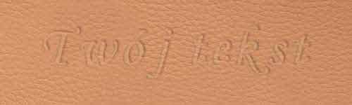 Tłoczenie - czcionka Mono Cursive