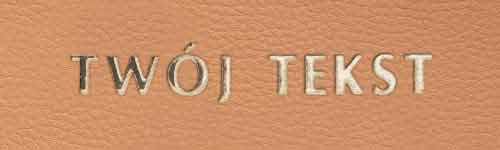 Złocenie - czcionka Prosta