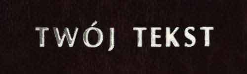 Srebrzenie - czcionka Prosta