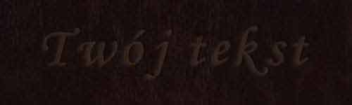 Tłoczenie - czcionka Mono Cursive