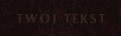 Tłoczenie - czcionka Prosta