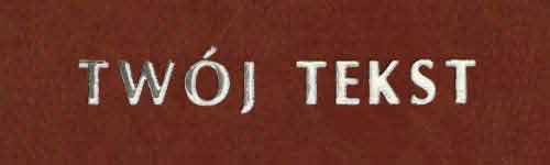 Srebrzenie - czcionka Prosta