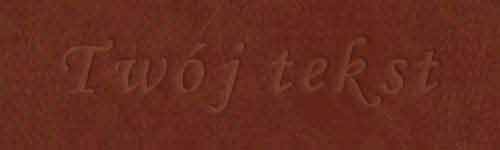 Tłoczenie - czcionka Mono Cursive