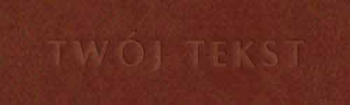 Tłoczenie - czcionka Prosta