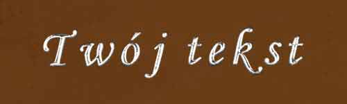 Srebrzenie - czcionka Mono Cursive