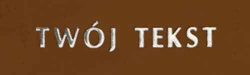 Srebrzenie - czcionka Prosta