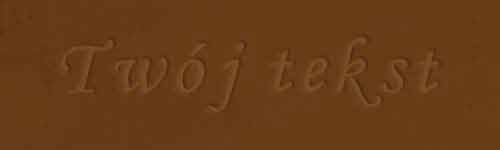 Tłoczenie - czcionka Mono Cursive