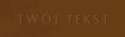 Tłoczenie - czcionka Prosta