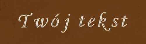Złocenie - czcionka Mono Cursive