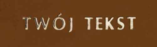 Złocenie - czcionka Prosta