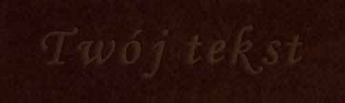 Tłoczenie - czcionka Mono Cursive