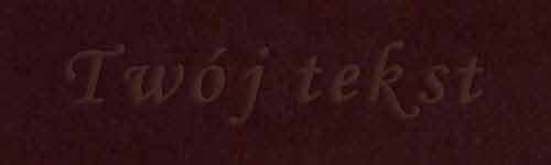 Tłoczenie - czcionka Mono Cursive