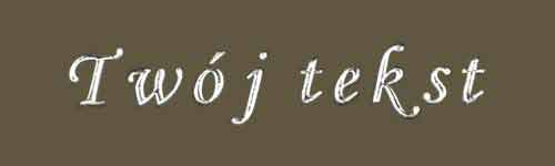 Srebrzenie - czcionka Mono Cursive