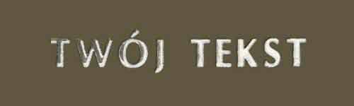 Srebrzenie - czcionka Prosta