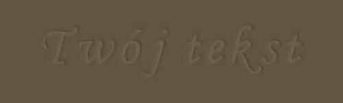 Tłoczenie - czcionka Mono Cursive