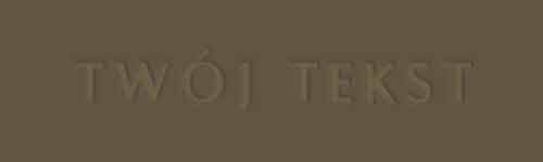 Tłoczenie - czcionka Prosta