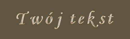 Złocenie - czcionka Mono Cursive