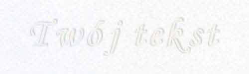 Tłoczenie - czcionka Mono Cursive