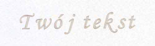 Złocenie - czcionka Mono Cursive