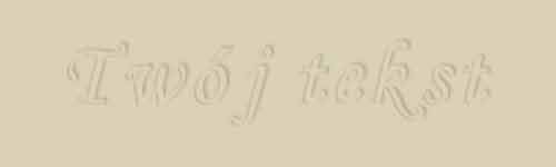 Tłoczenie - czcionka Mono Cursive